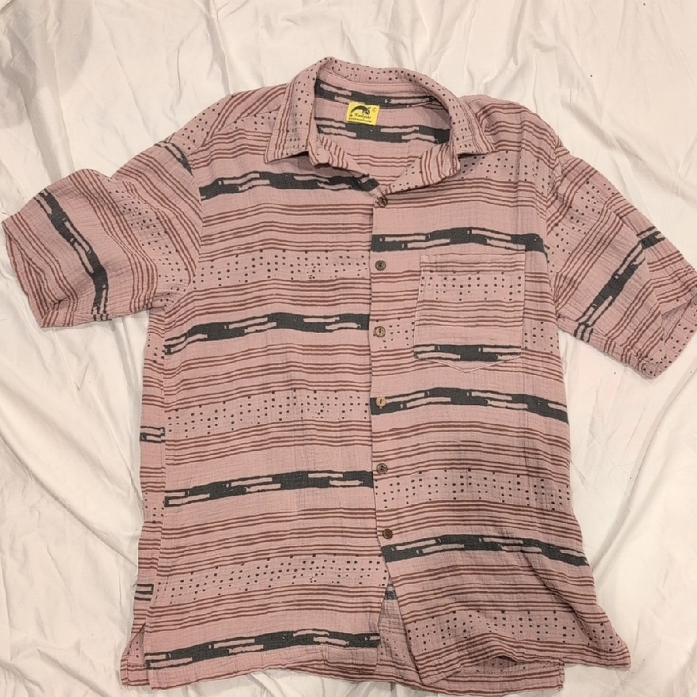 Men's Striped Short Sleeve Shirt